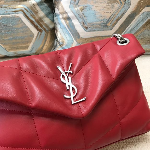 YSL original calfskin puffer small bag 577476 red