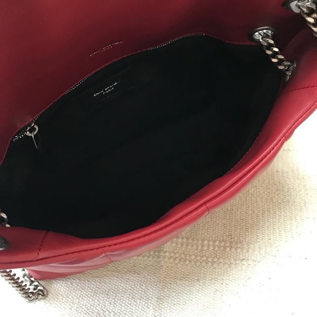 YSL original calfskin puffer small bag 577476 red