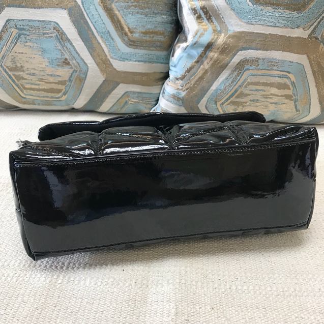 YSL original patent leather puffer small bag 577476 black