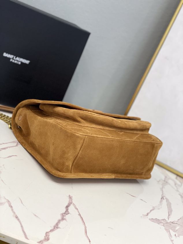 YSL original suede calfskin niki medium bag 498894 camel