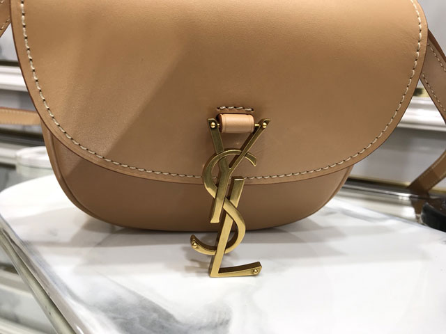 YSL original smooth calfskin kaia mini satchel bag 623097 apricot