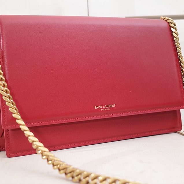 YSL original calfskin messenger bag 513667 red