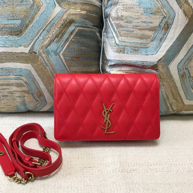 YSL original lambskin angie chain bag 568906 red