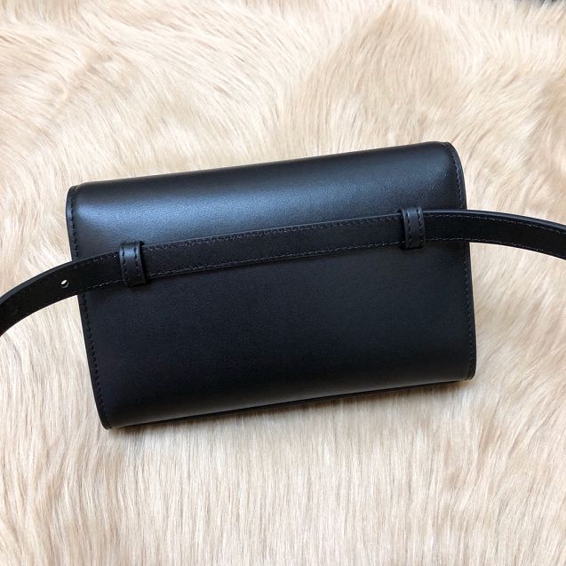YSL original calfskin belt bag 634895 black