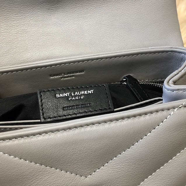 YSL original calfskin loulou mini bag 467072 grey