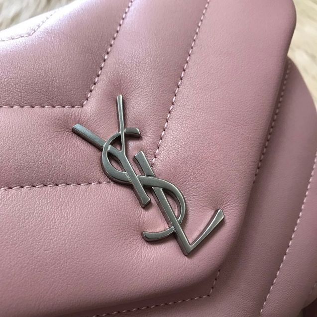 YSL original calfskin loulou mini bag 467072 pink