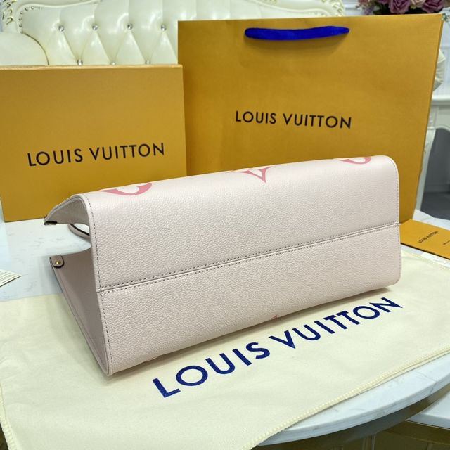 Louis vuitton original embossed calfskin onthego mm M45595 pink