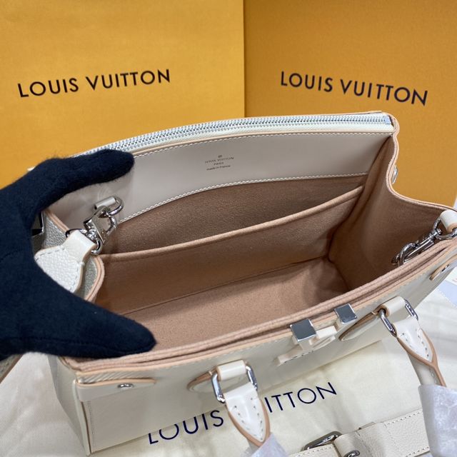 2021 Louis vuitton original epi leather grenelle tote bag pm M57680 white