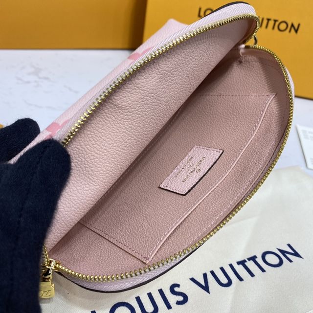 Louis vuitton original calfskin chain cosmetic pouch M80503 pink