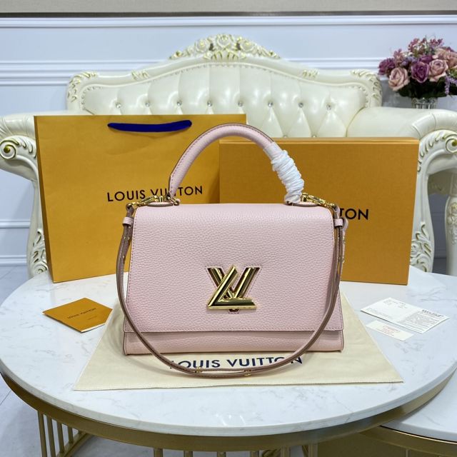 Louis vuitton original calfskin twist one handle bag mm M57090 pink