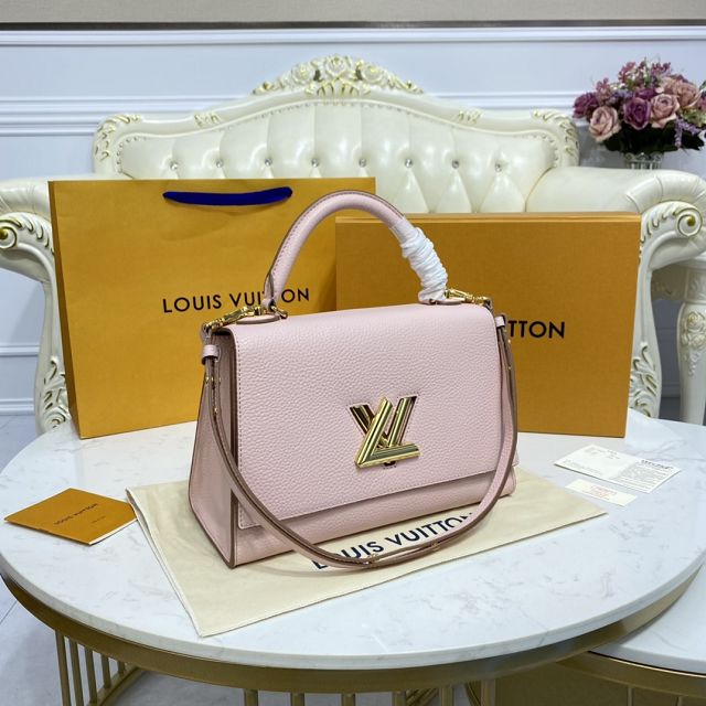 Louis vuitton original calfskin twist one handle bag mm M57090 pink