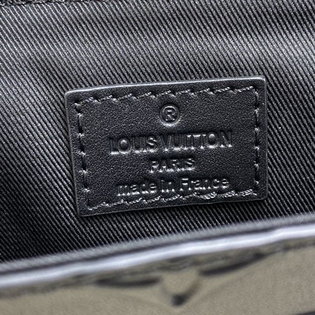  Louis vuitton original calfskin trunk slingbag M57952 black