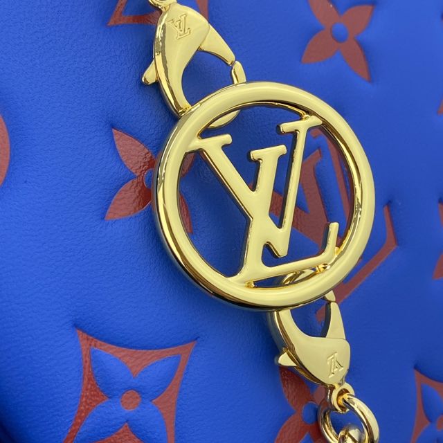 Louis vuitton original lambskin pochette coussin M80743 blue