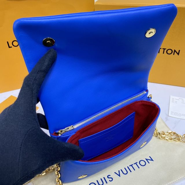 Louis vuitton original lambskin pochette coussin M80743 blue