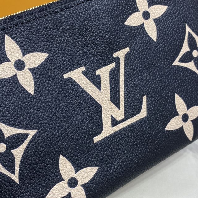 Louis vuitton original monogram calfskin double zip pochette M80084 black