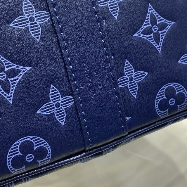 Louis vuitton original monogram calfskin keepall 50 M45731 blue