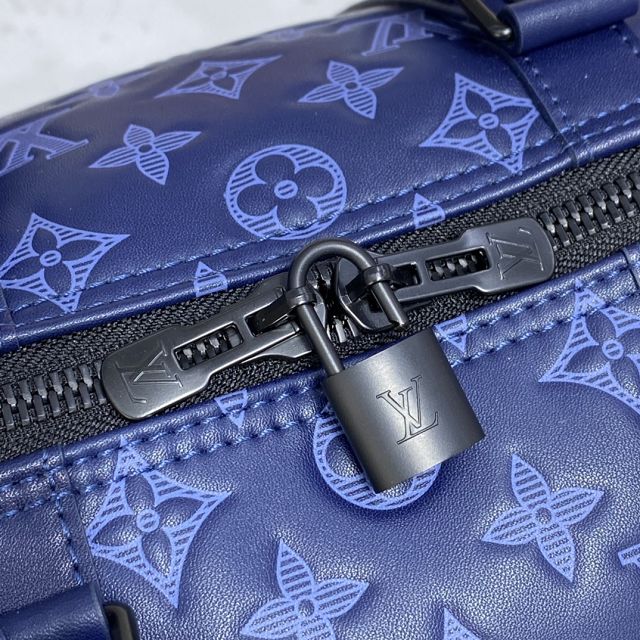 Louis vuitton original monogram calfskin keepall 50 M45731 blue