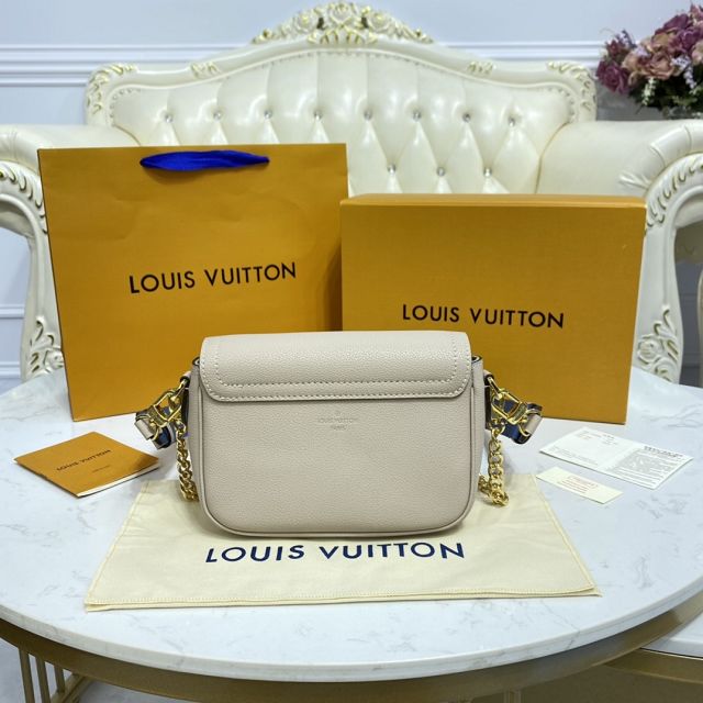 Louis vuitton original calfskin lockme tender bag M58554 grey