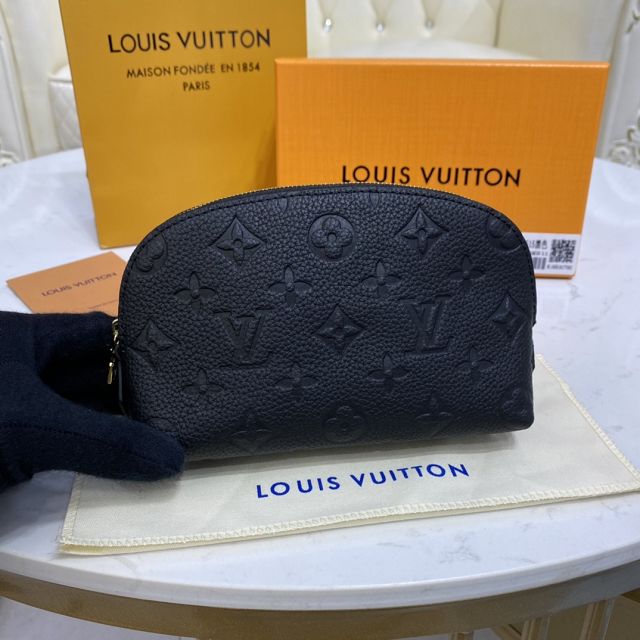 Louis vuitton original calfskin cosmetic pouch m69412 black