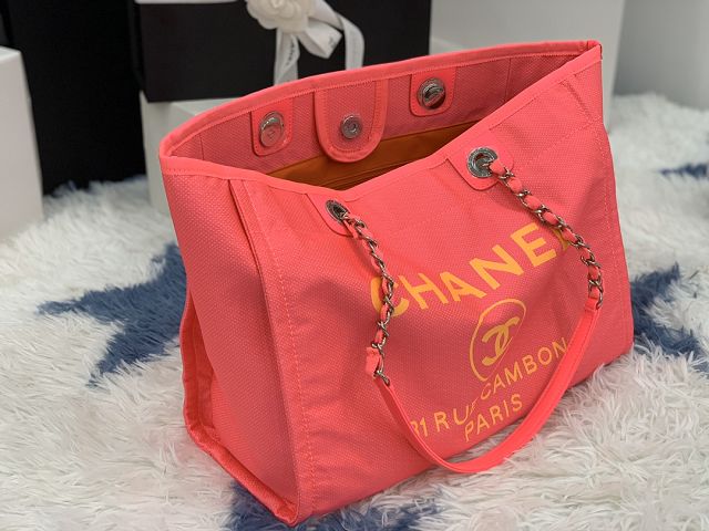 CC original canvas fibers shopping bag A67001 coral