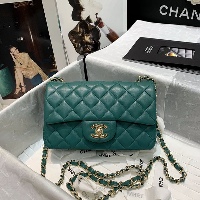 CC original lambskin mini flap bag A69900 green