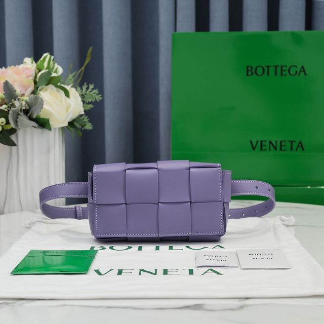 BV original lambskin cassette belt bag 639367 purple