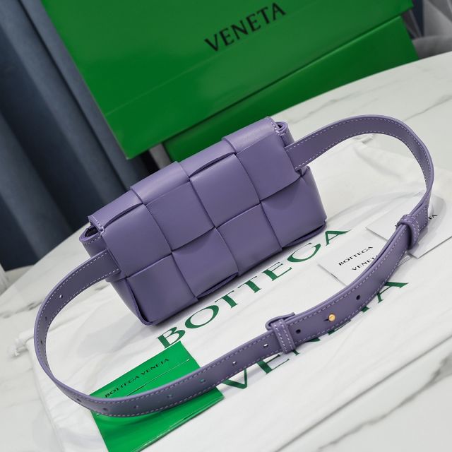 BV original lambskin cassette belt bag 639367 purple