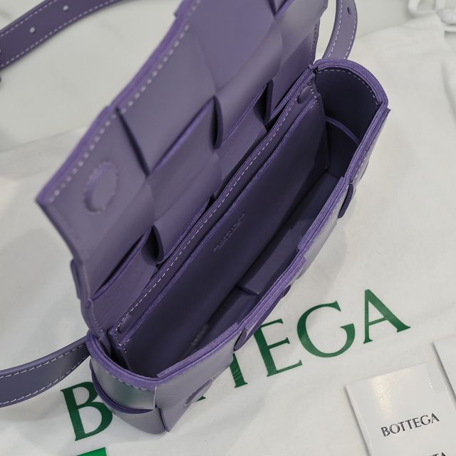 BV original lambskin cassette belt bag 639367 purple