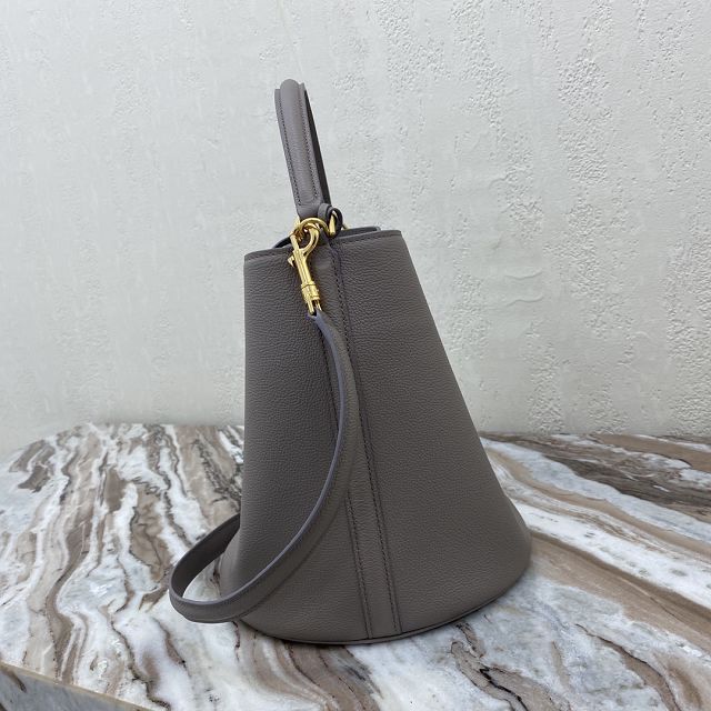 Celine original calfskin bucket 16 bag 195573 grey