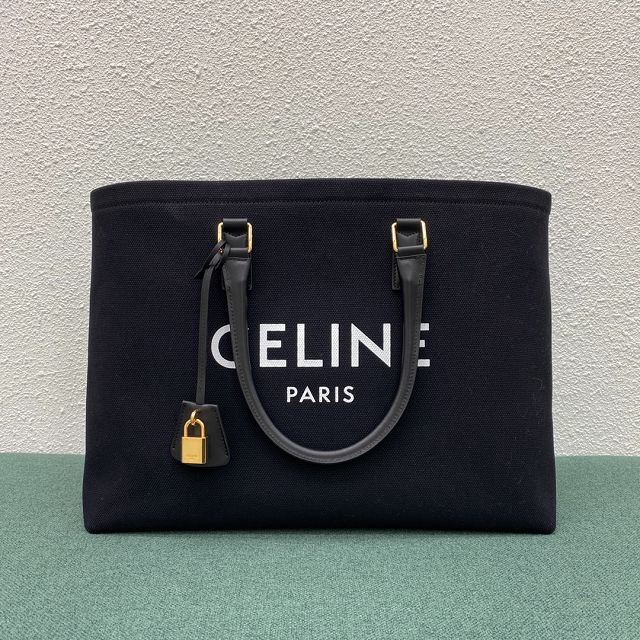 Celine original textile cabas tote 190062 black