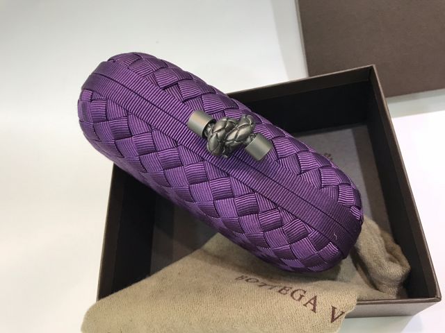 BV original silk knot clutch 113085-2 purple