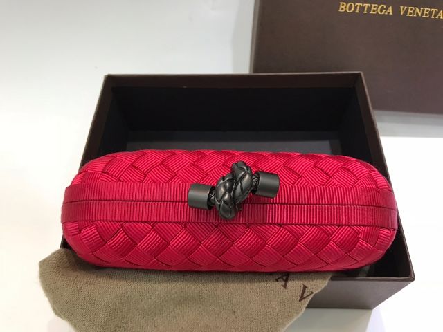 BV original silk knot clutch 113085-2 red