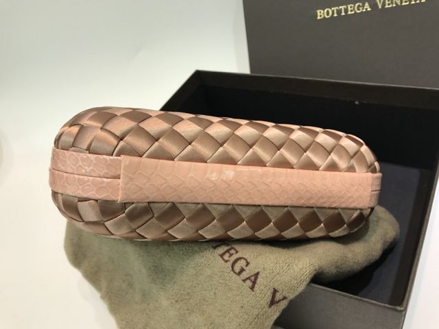 BV original silk&snakeskin knot clutch 113085-3 nude