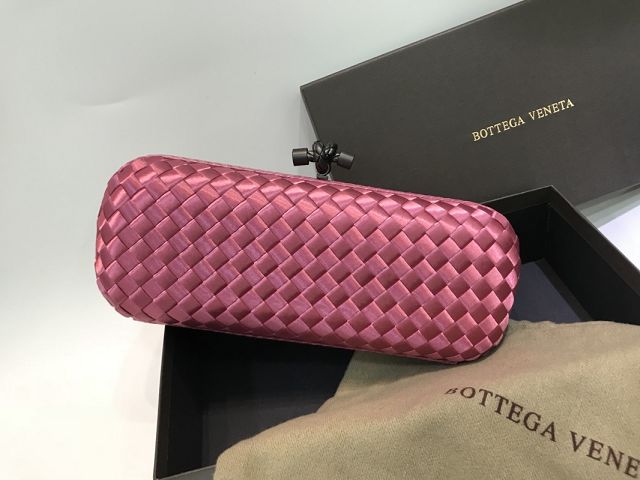 BV original silk&snakeskin knot clutch 202031-2 hot pink