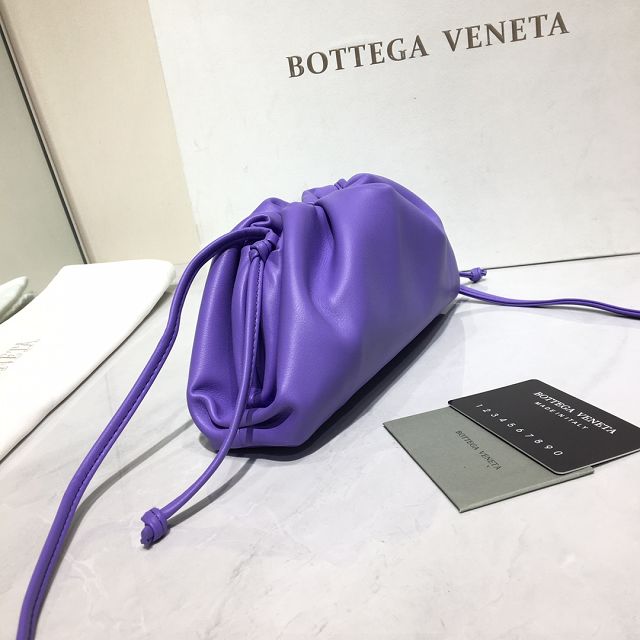 BV original calfskin mini 20 pouch 585852 purple