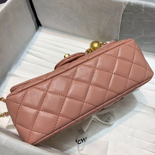 CC original lambskin flap bag AS1787 pink