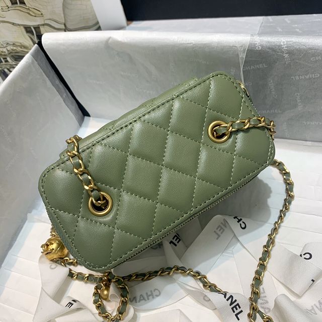 CC original lambskin small vanity with chain AP1341 green