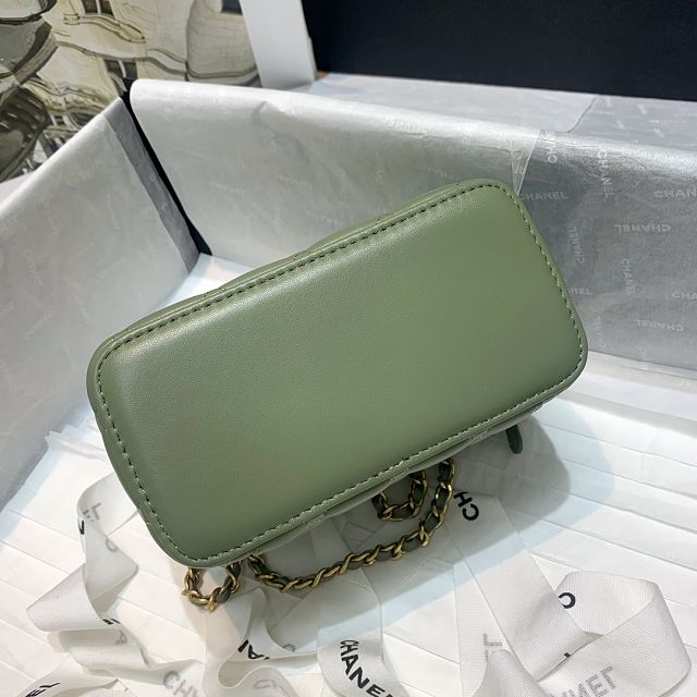 CC original lambskin small vanity with chain AP1341 green