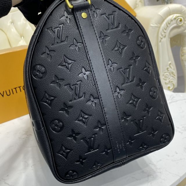 Louis vuitton original damier infini calfskin keepall 45 m45532 black