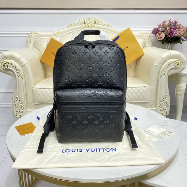 Louis vuitton original monogram calfskin backpack M44727 black