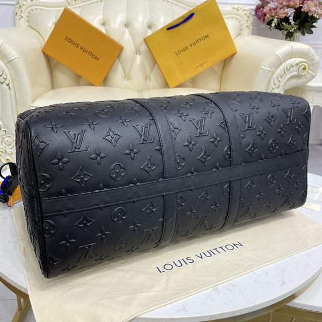 Louis vuitton original monogram calfskin keepall 50 M57964 black