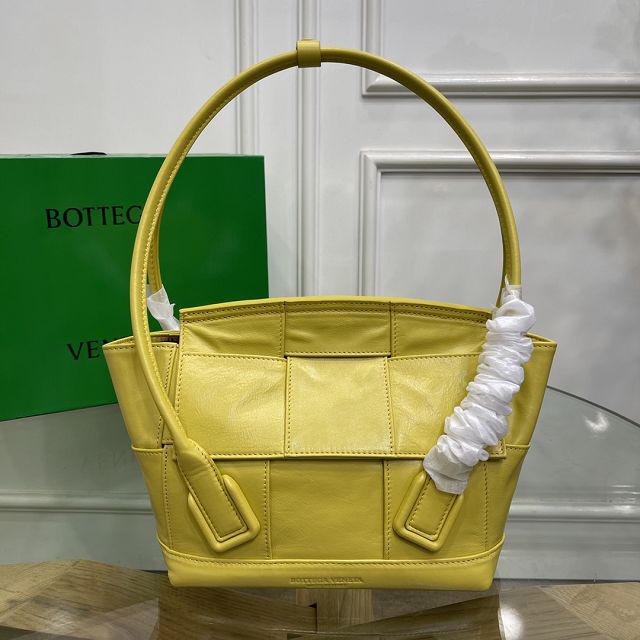 BV original paper calfskin small arco 33 bag 666874 yellow