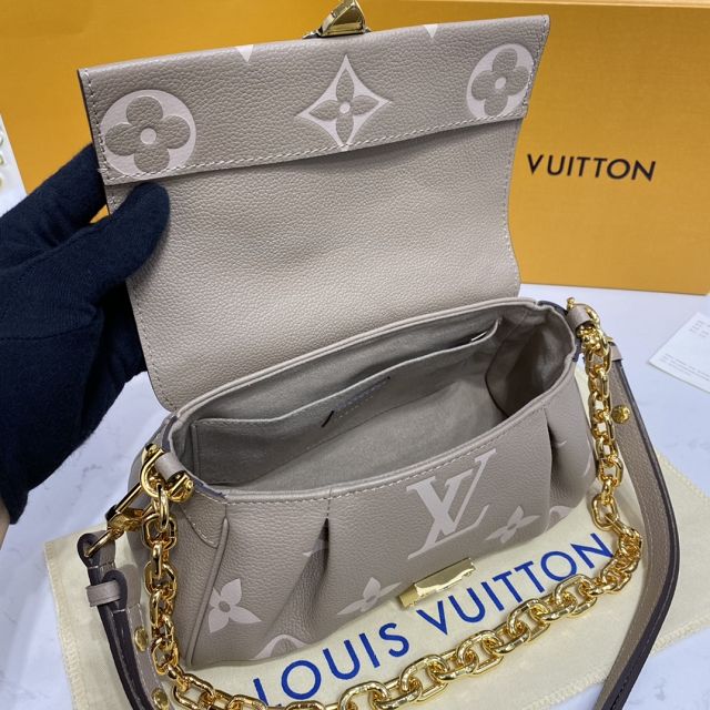 Louis vuitton original calfskin favorite bag M59114 light grey