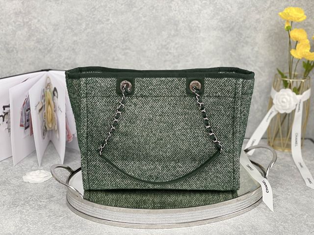 CC original mixed fibers shopping bag A67001-3 green