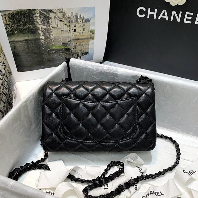 CC original lambskin mini flap bag A69900 black