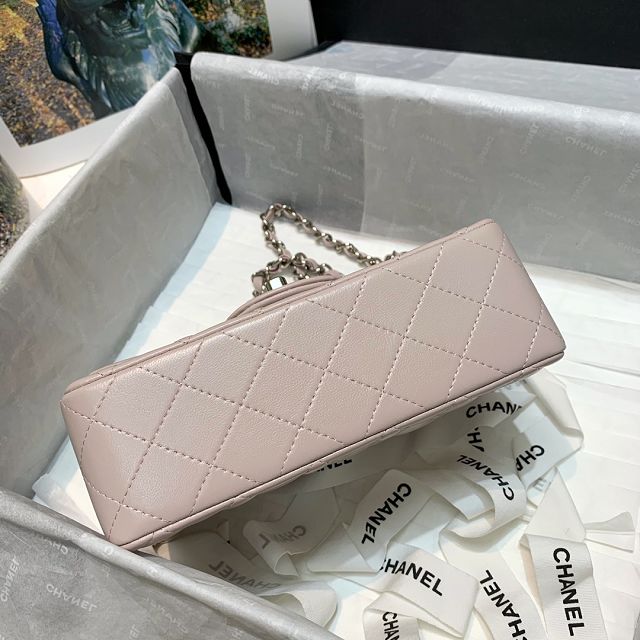 CC original lambskin mini flap bag A69900 light pink