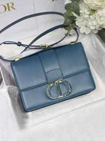Dior original box calfskin 30 montaigne bag M9203 denim blue