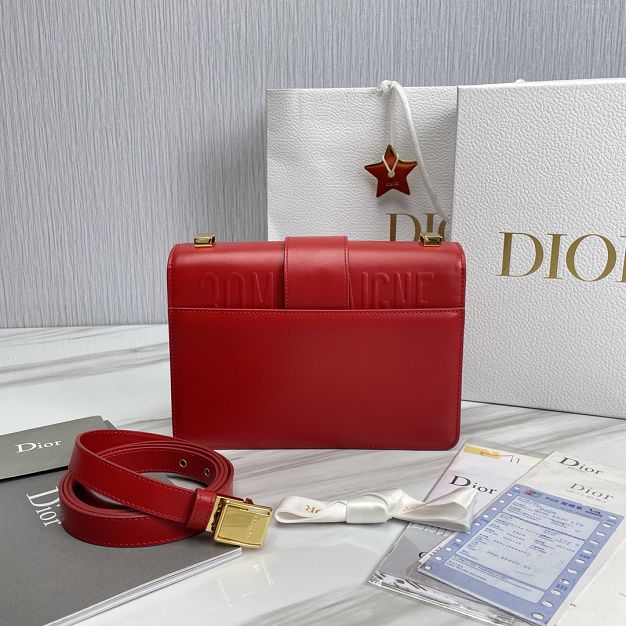 Dior original box calfskin 30 montaigne bag M9203 red