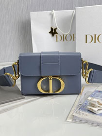 Dior original box calfskin mini 30 montaigne bag M9204 blue