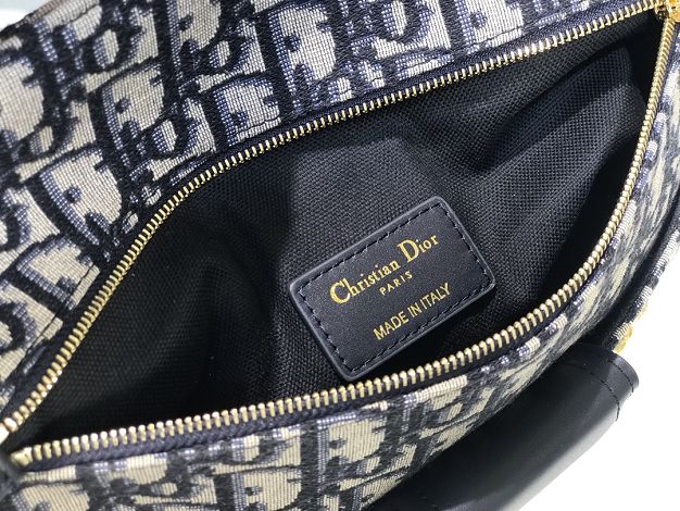 Dior original canvas diordouble bag M8641 blue